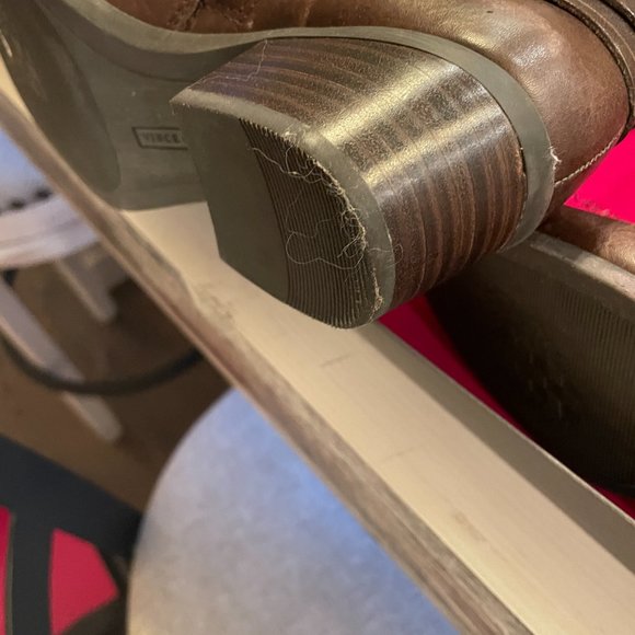 Vince Camuto Basira burly brown pull up knee high leather women’s size 6 - Picture 3 of 7